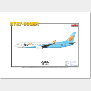 Boeing B737-900ER - JetLite (Art Print) Posters and Art